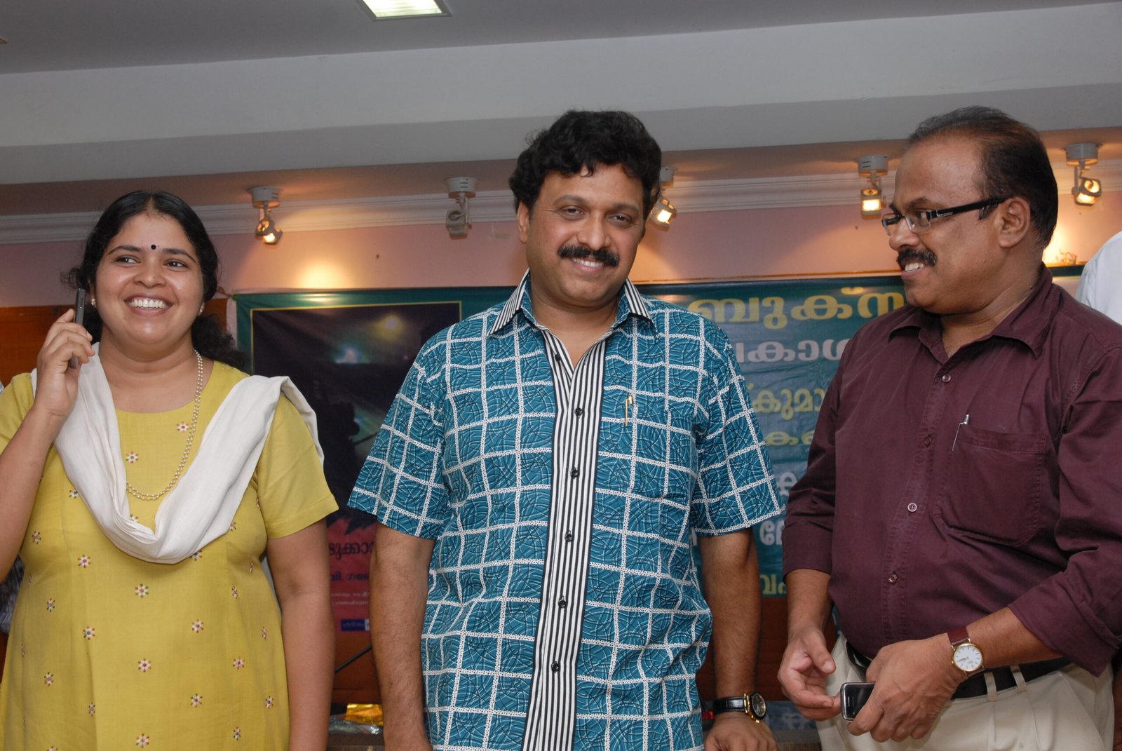 Prathapan Thayat and Sujaya K with Sri Ganesh Kumar 