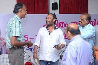 Prathapan Thayat and Ajith Babu with Sri Lal Jose