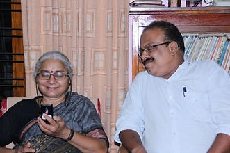 Prathapan Thayat with Smt Medha Patkar