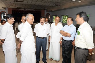 Prathapan Thayat with Sri K. C. Joseph