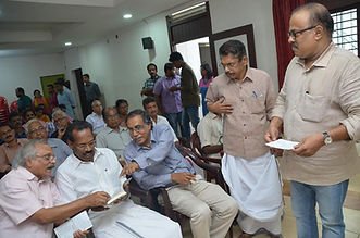 Prathapan Thayat at Haritham literary Fest 3 with Sri P.K. Parakkadavu, Sri T.P.Ramakrishnan, Sri U.K.Kumaran and Sri M.Mukundan